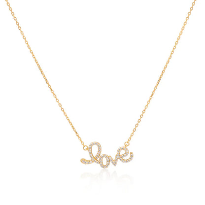 925 Sterling Silver Plated Love Necklace