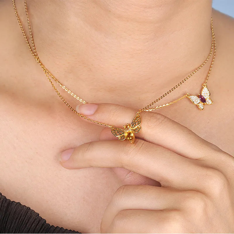 bee cetrine neckless