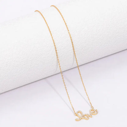 925 Sterling Silver Plated Love Necklace