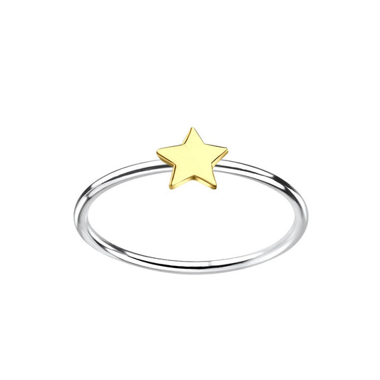 Sterling Silver Star Ring- Elegant 925 Silver Star Design