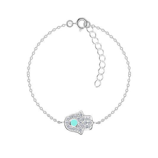 Sterling Silver Hamsa Bracelet-Protection & Style