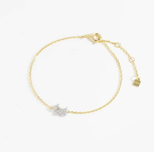 BosaStar, bosastar.com, Bracelet,18k gold, silver gold plated, dog bracelet gold plated