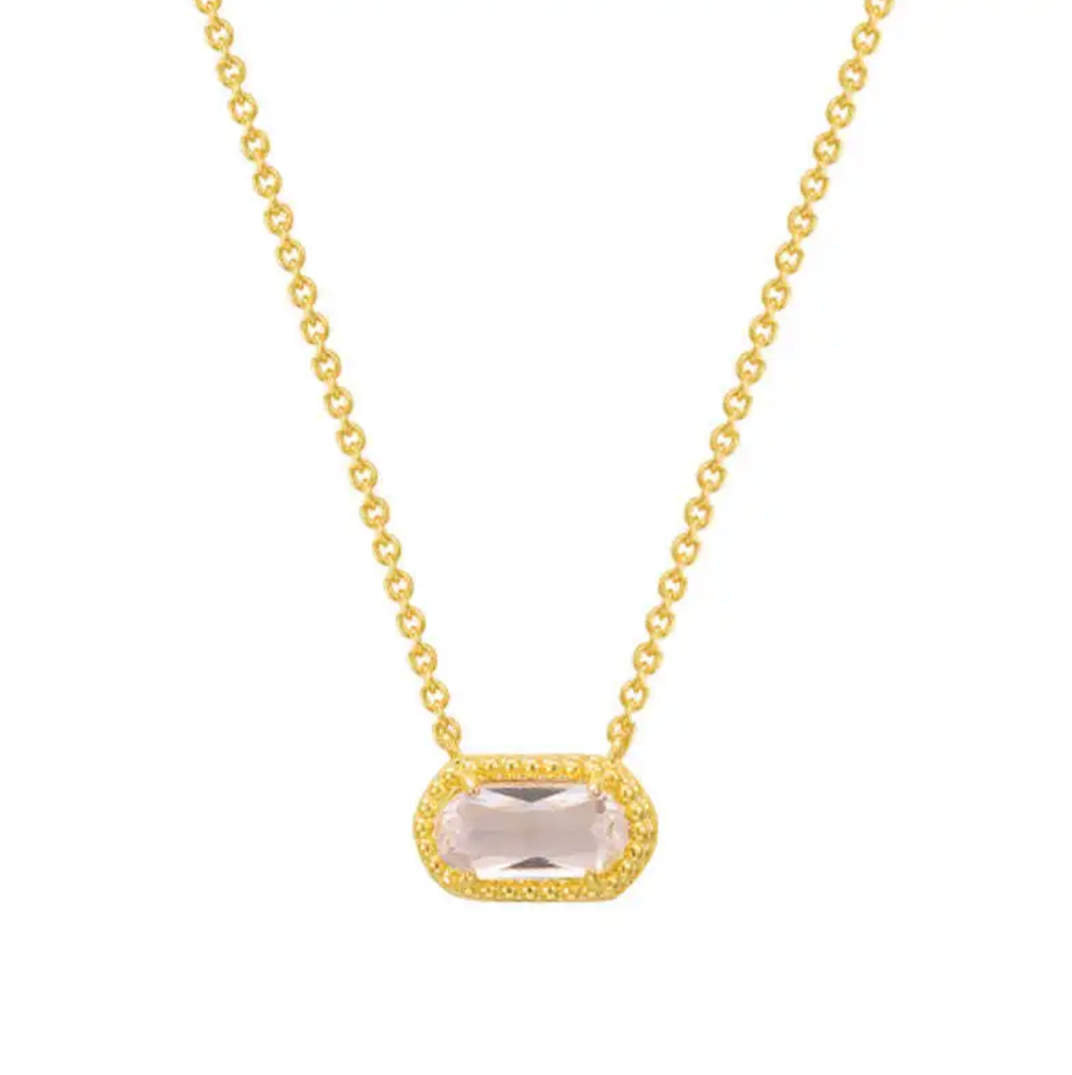 Bosastar, Bosastar.com, 18k Oval Square Pale Pink Pendant, pendant, Pendant necklace, Oval , Pendant Necklaces