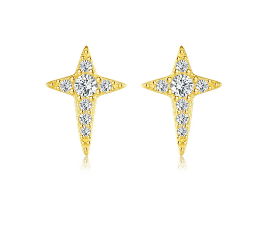 Four Star Stud Earrings