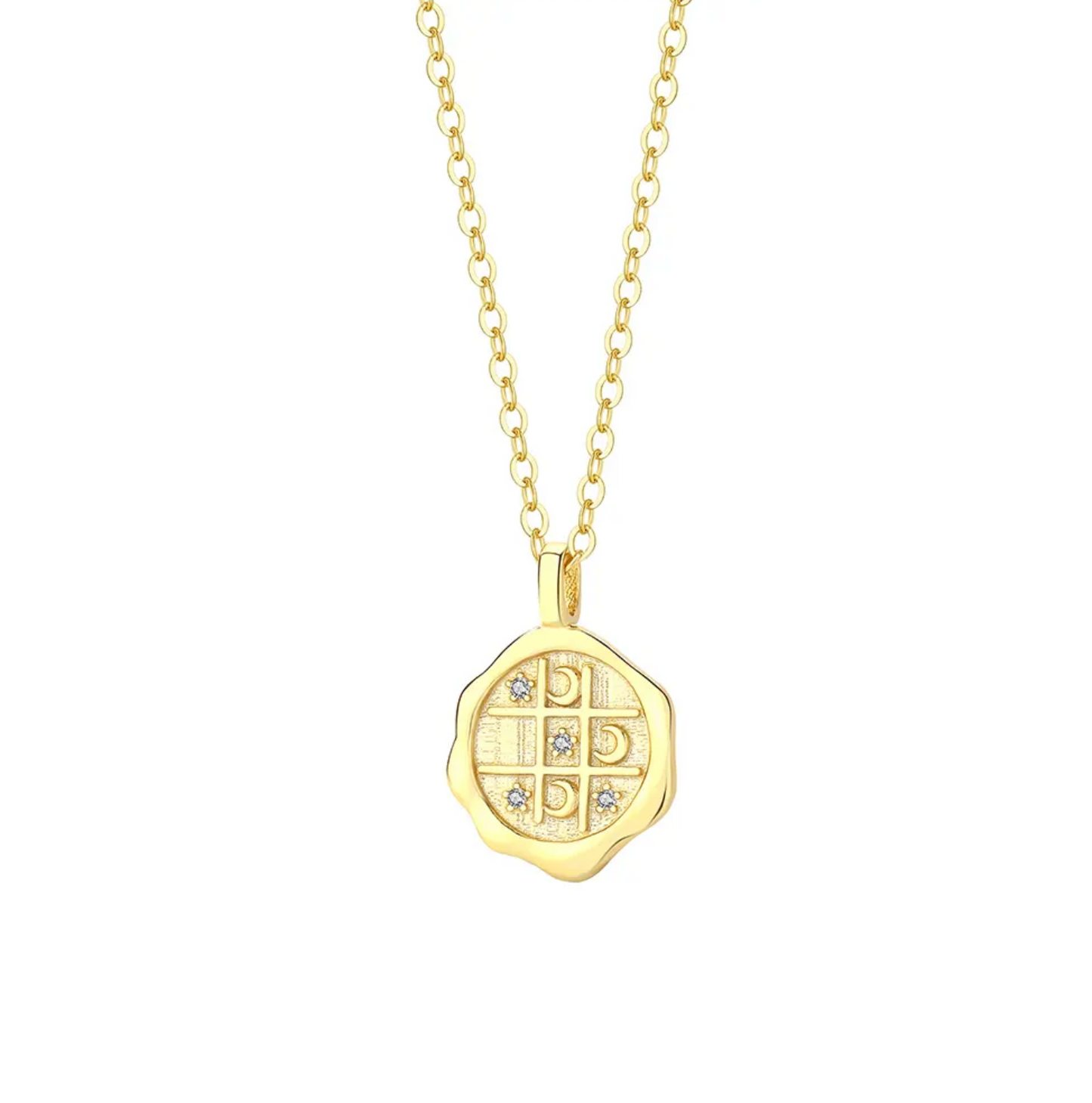 moon star coin pendant