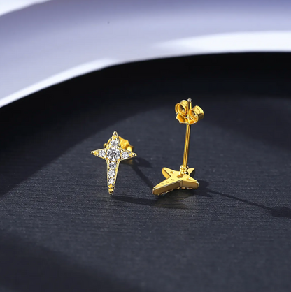 Four Star Stud Earrings